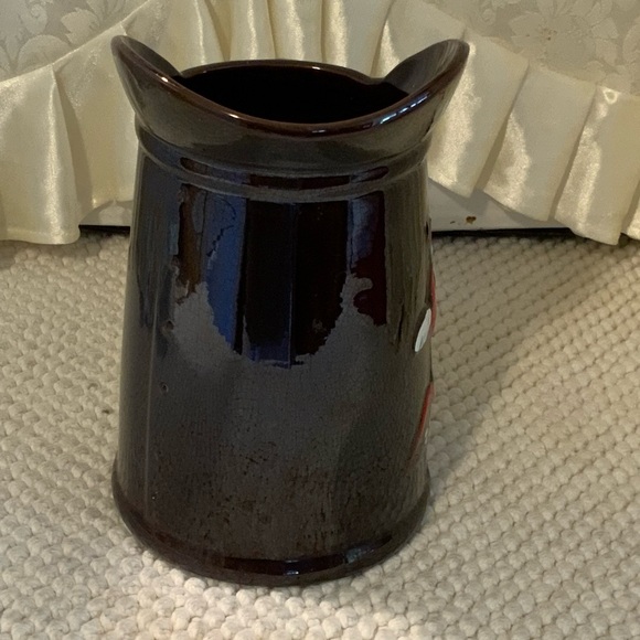 VINTAGE BROWN CERAMIC PITCHER - Picture 2 of 5